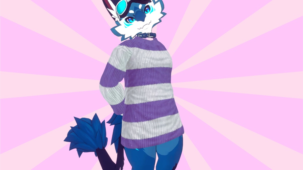 Striped Oversized Sweater for Novabeast