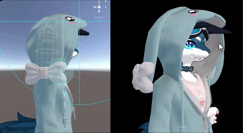 Usagi Zip-Up Hoodie for Novabeast | VRChat Avatar