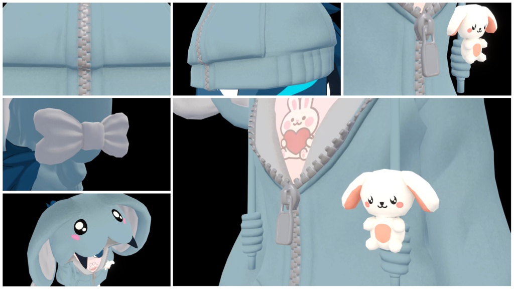 Usagi Zip-Up Hoodie for Novabeast | VRChat Avatar