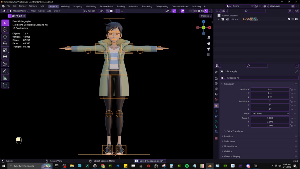 Lois Lane - ブレンド ファイルを使用した VRChat アバター - Lois Lane - VRChat Avatar with Blend File