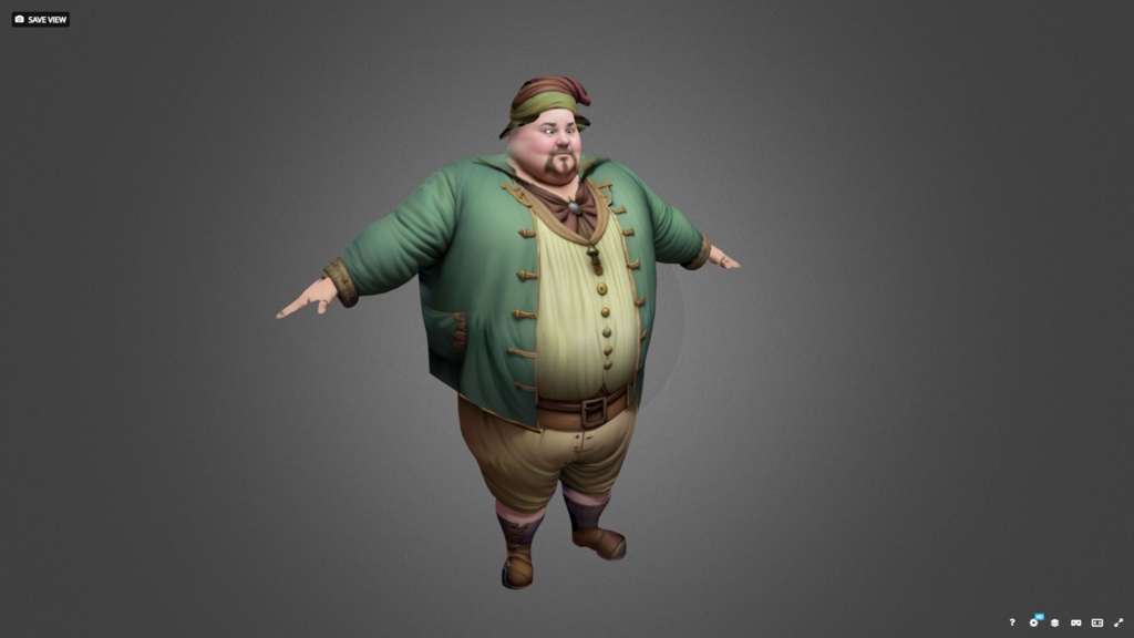 Fat Merchant : Unity NPC、VRChat アバター - Fat Merchant : Unity NPC, VRChat Avatar