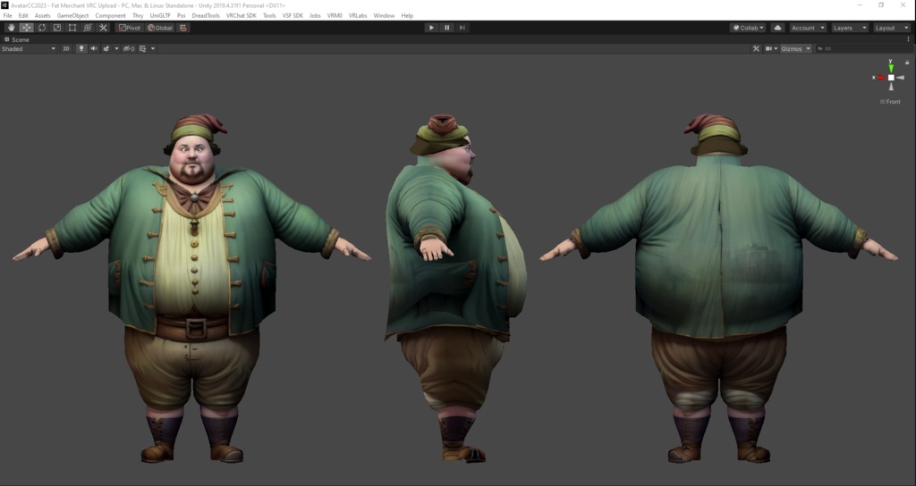Fat Merchant : Unity NPC、VRChat アバター - Fat Merchant : Unity NPC, VRChat Avatar