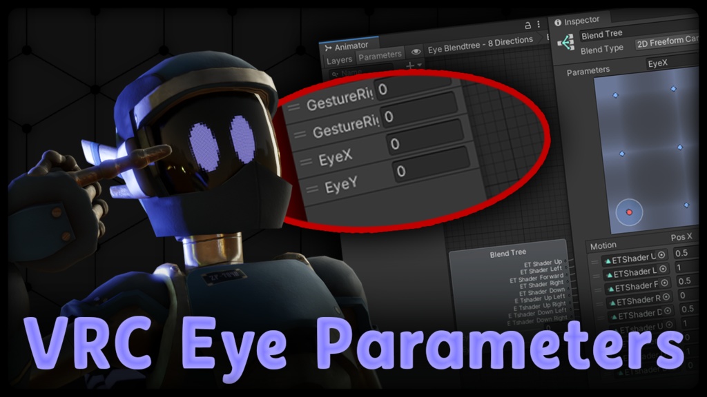 VRChat ブレンドシェイプ/シェーダー アイ パラメータ - VRChat Blendshape/Shader Eye Parameters