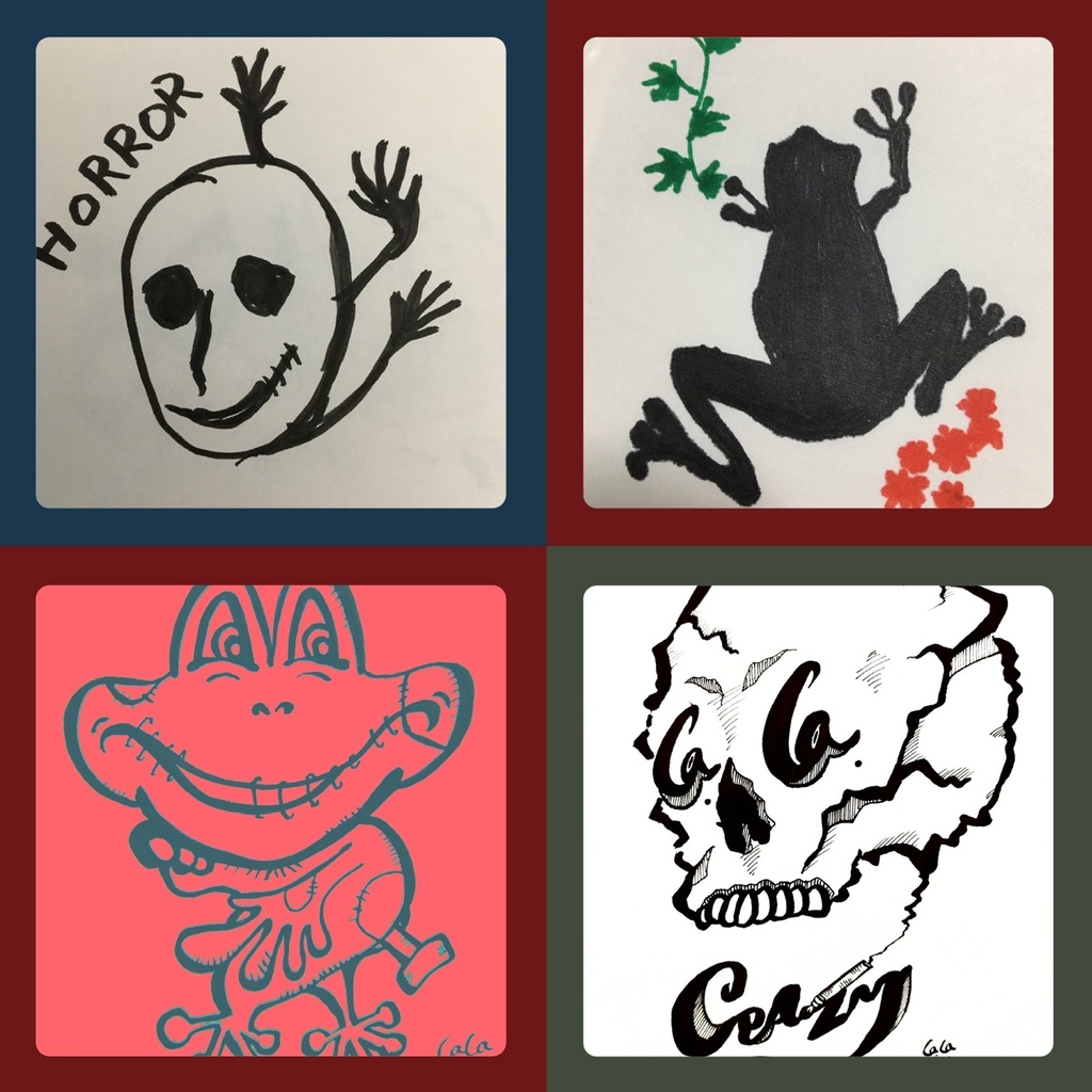 カエル&髑髏Tシャツ