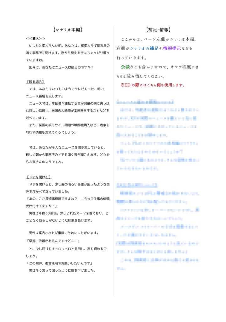 CoC6版シナリオ【Weight of Life】