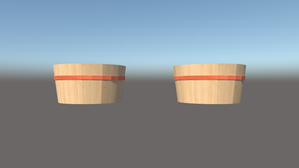 湯おけ(水桶, 木製の樽, Bathtub Bucket)