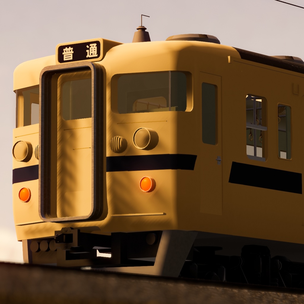 [3Dモデル] 国鉄中距離近郊型電車セット(401, 403, 415, 113, 115系)