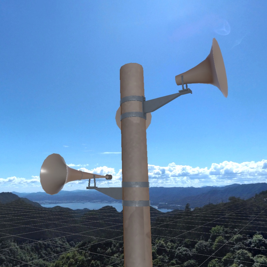 [ギミック+3Dモデル] 広域防災無線スピーカー+時報ギミックセット