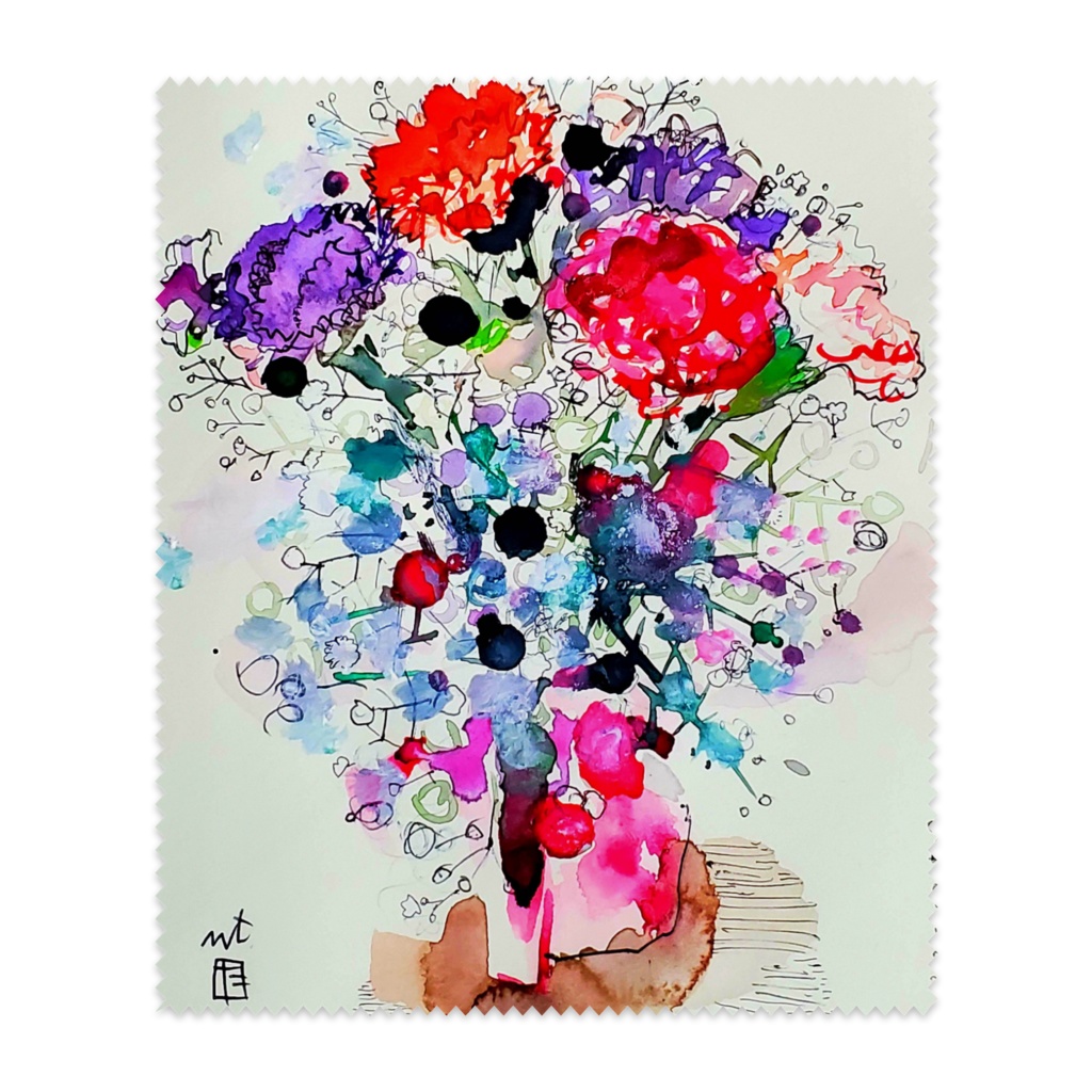 メガネ拭き Red, pink, and purple colors. 💖