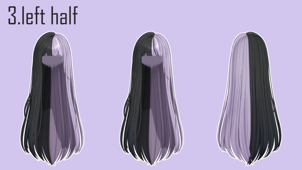 Gradation & half 【10 avatars】【VRC Hair】♥ Iris_Hair ♥