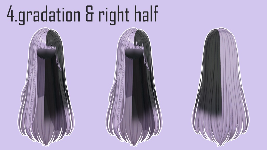 Gradation & half 【10 avatars】【VRC Hair】♥ Iris_Hair ♥