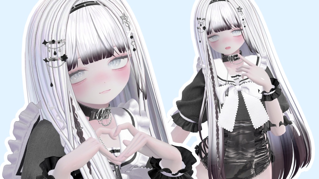 Gradation & Mesh グラデーションとメッシュ 【10 avatars】【VRC Hair】♥ Iris_Hair ♥