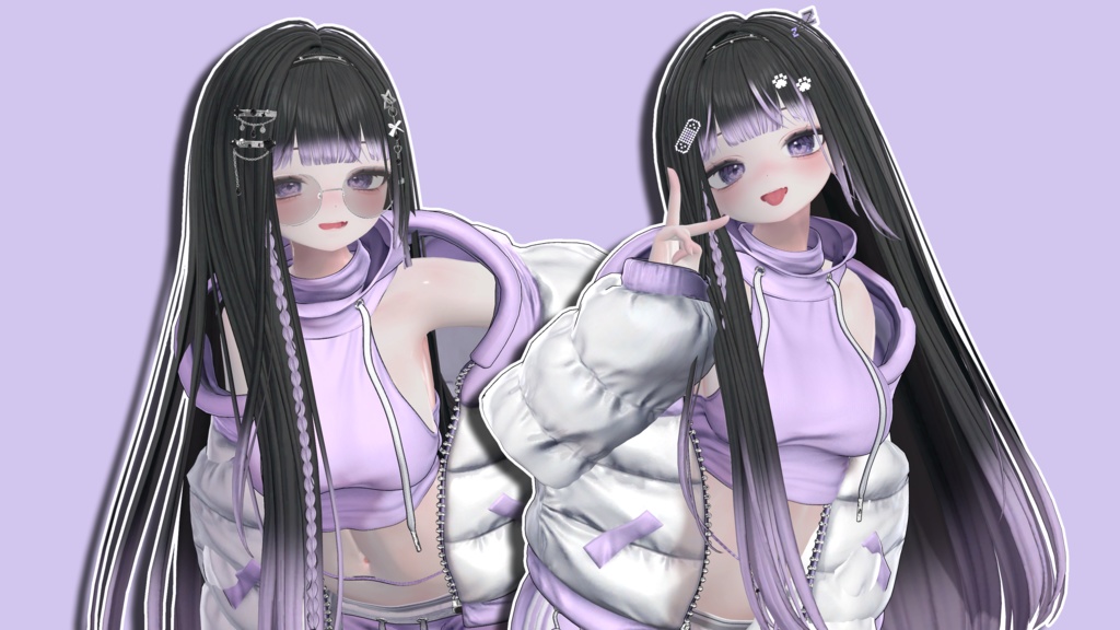 Gradation & half 【10 avatars】【VRC Hair】♥ Iris_Hair ♥