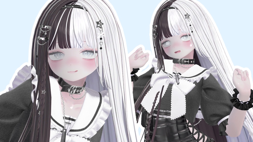 Gradation & Mesh グラデーションとメッシュ 【10 avatars】【VRC Hair】♥ Iris_Hair ♥