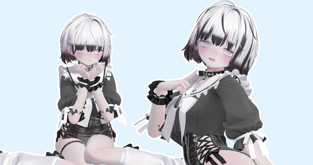 Gradation & Mesh グラデーションとメッシュ 【10 avatars】【VRC Hair】♥ Ivy_Hair ♥