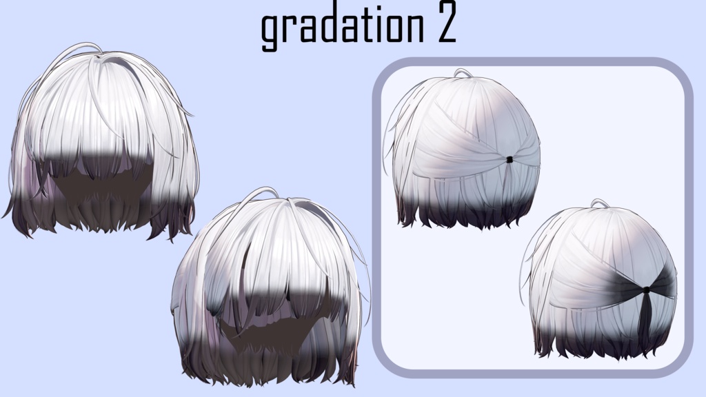 Gradation & Mesh グラデーションとメッシュ 【10 avatars】【VRC Hair】♥ Ivy_Hair ♥