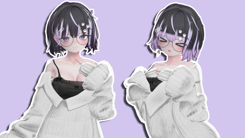 Gradation & hightlights 【10 avatars】【VRC Hair】♥ Ivy_Hair ♥