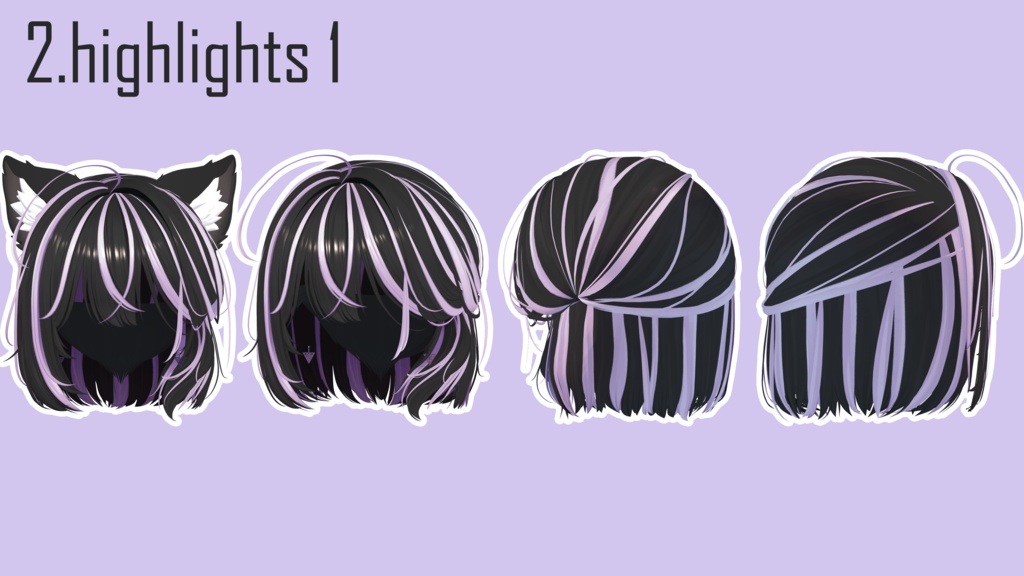 gradation & highlights ねこタイドボブヘア Neko Tied Bob hair