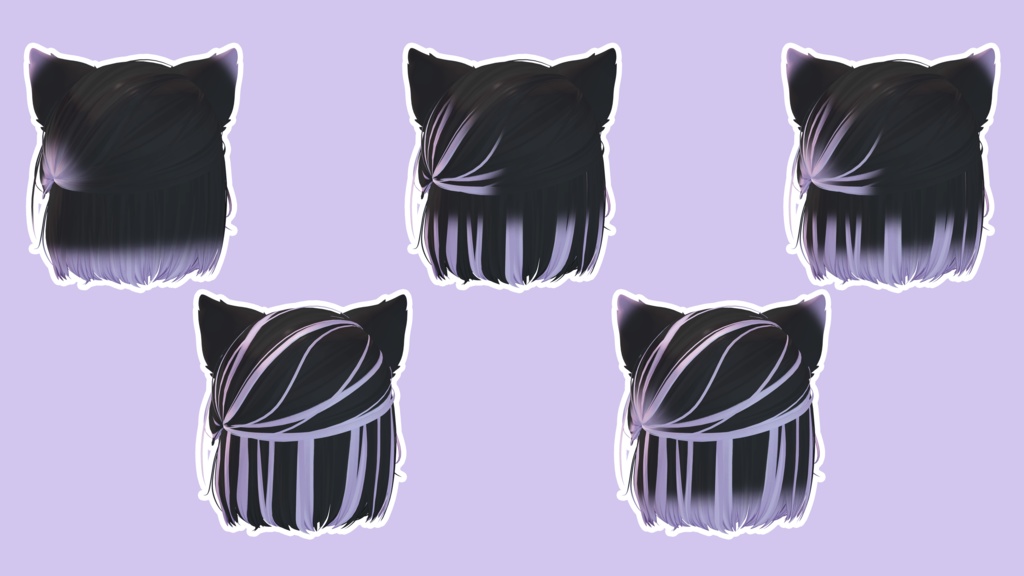 gradation & highlights ねこタイドボブヘア Neko Tied Bob hair