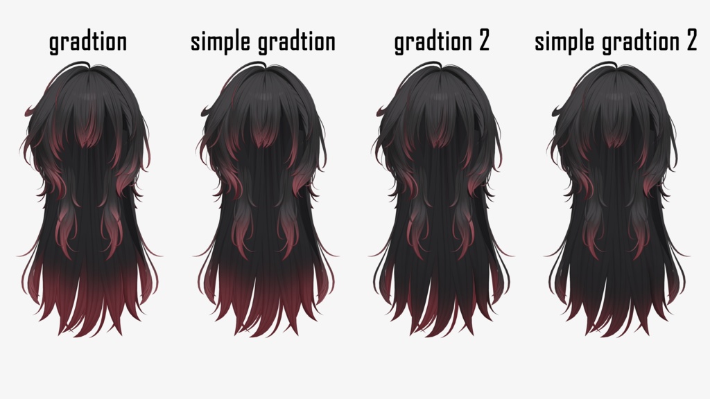 gradation & highlights 【VRC Hair】Sylin_Hair