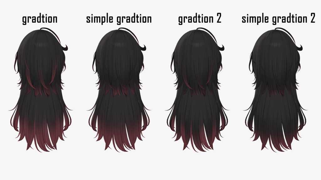 gradation & highlights 【VRC Hair】Sylin_Hair