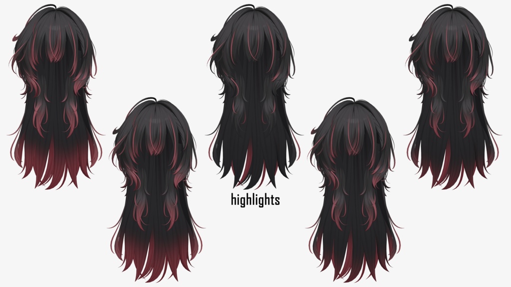 gradation & highlights 【VRC Hair】Sylin_Hair