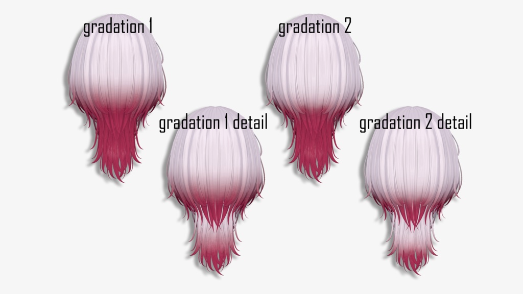 gradation & highlights Nanaha_【VRC Hair】Little Devil hair