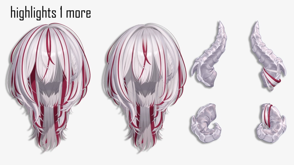 gradation & highlights Nanaha_【VRC Hair】Little Devil hair