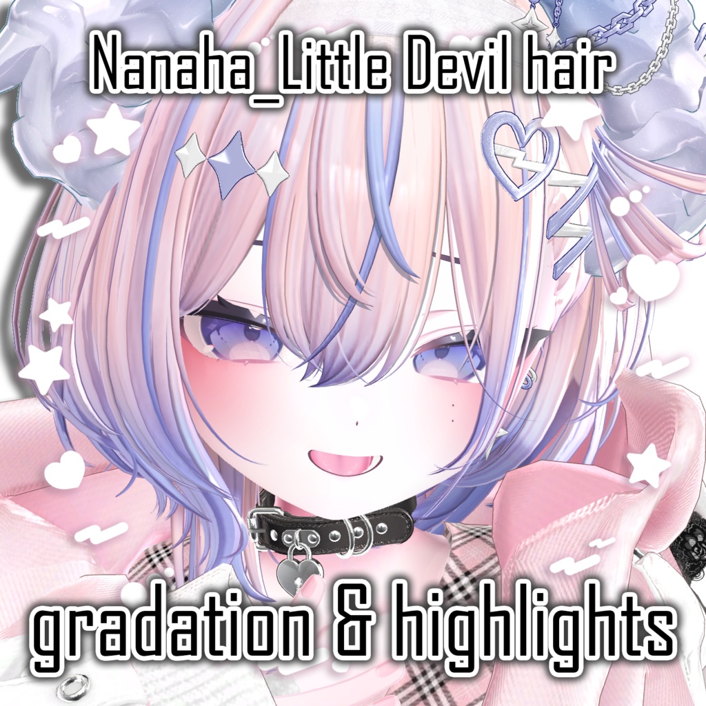 gradation & highlights Nanaha_【VRC Hair】Little Devil hair