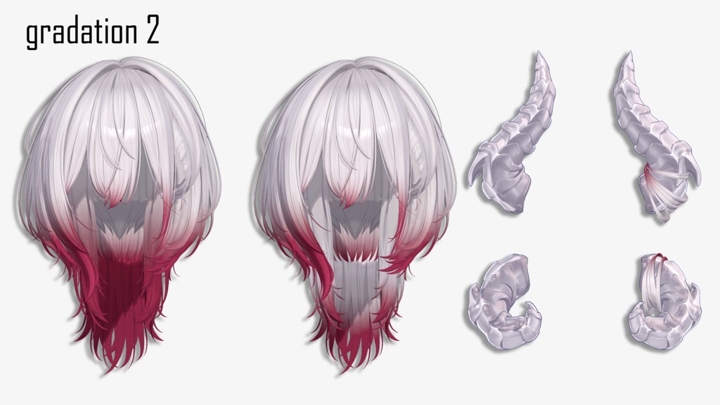 gradation & highlights Nanaha_【VRC Hair】Little Devil hair