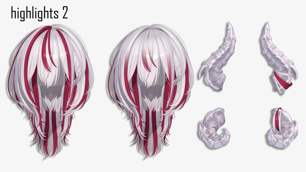 gradation & highlights Nanaha_【VRC Hair】Little Devil hair