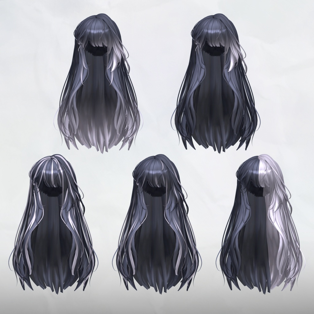 SALE すずかぜロング_Hair mask half&highlights