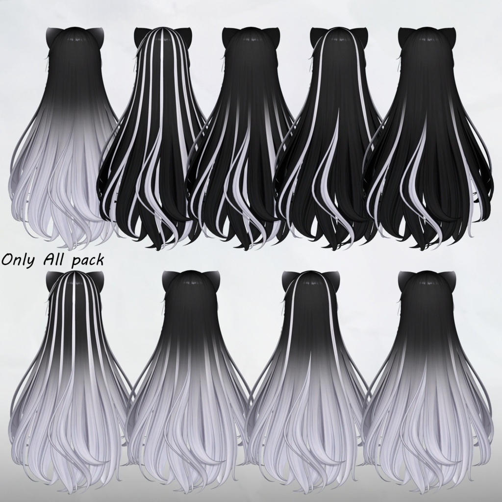 SALE サイドリボンロングヘア_Hair mask gradation&highlights