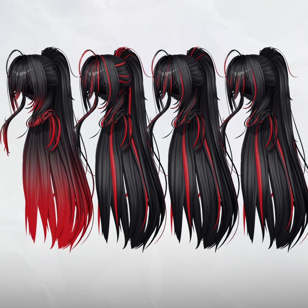 ✦。🦊Kitsune-Miko。✦_Hair mask gradation&highlights