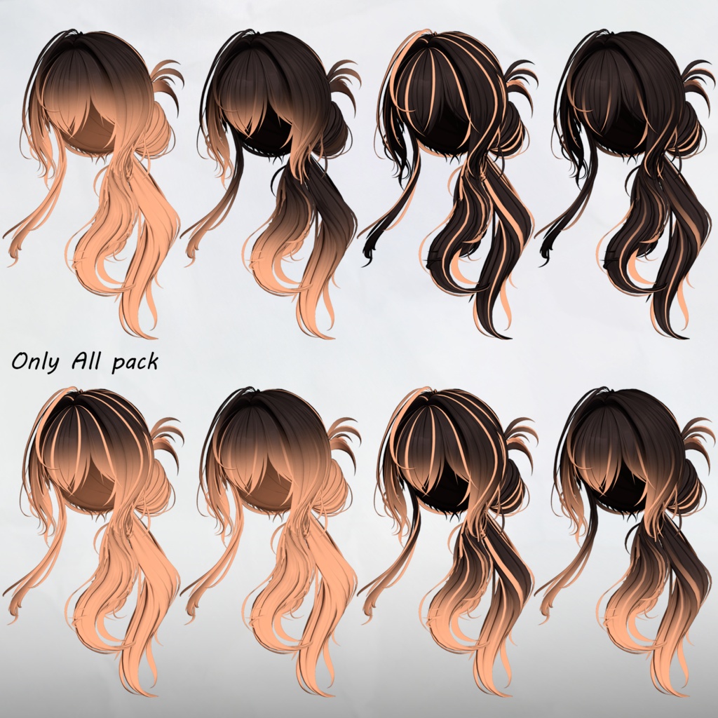 【 Messy Side Pony Hair 】_Hair mask gradation&highlights