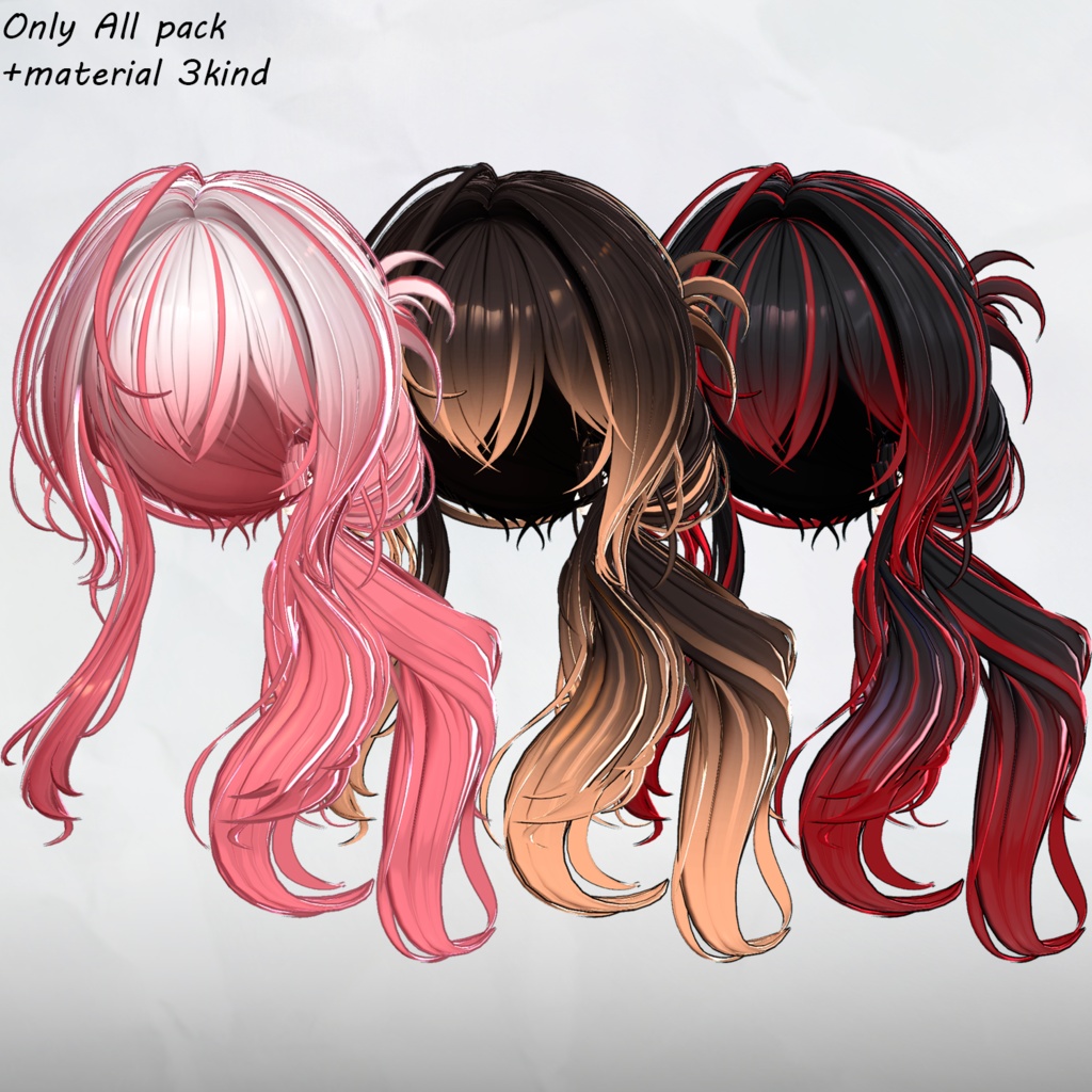 【 Messy Side Pony Hair 】_Hair mask gradation&highlights