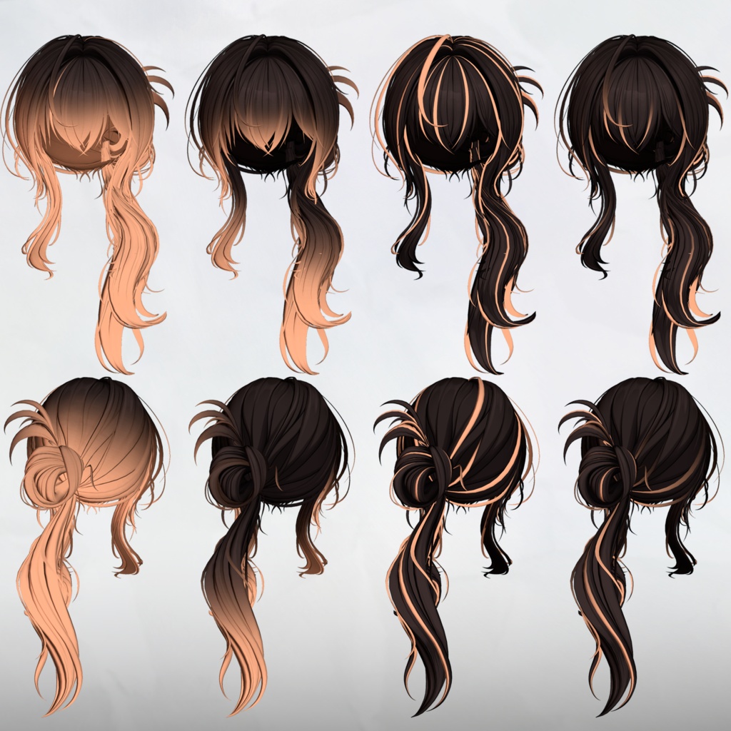 【 Messy Side Pony Hair 】_Hair mask gradation&highlights