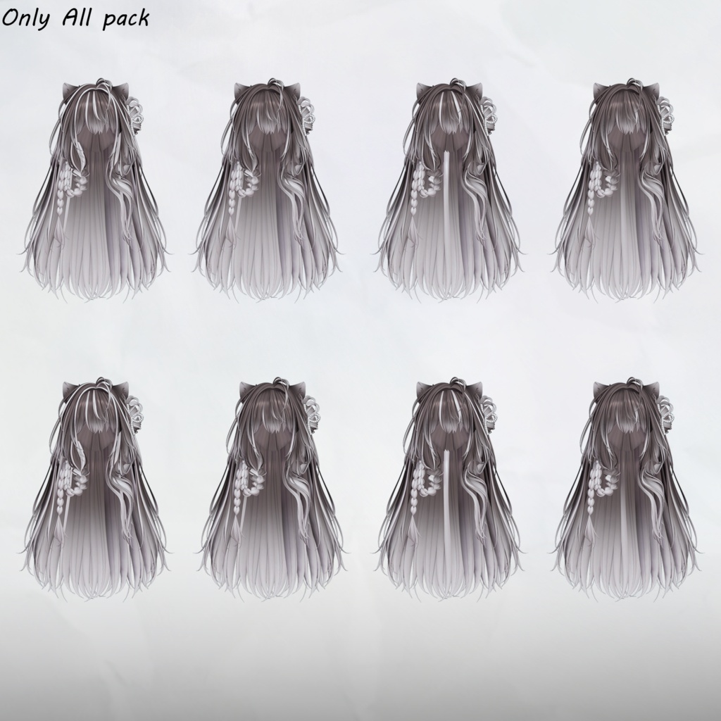 【reupload】 Deer Bloom Long hair_Hair mask gradation&highlights