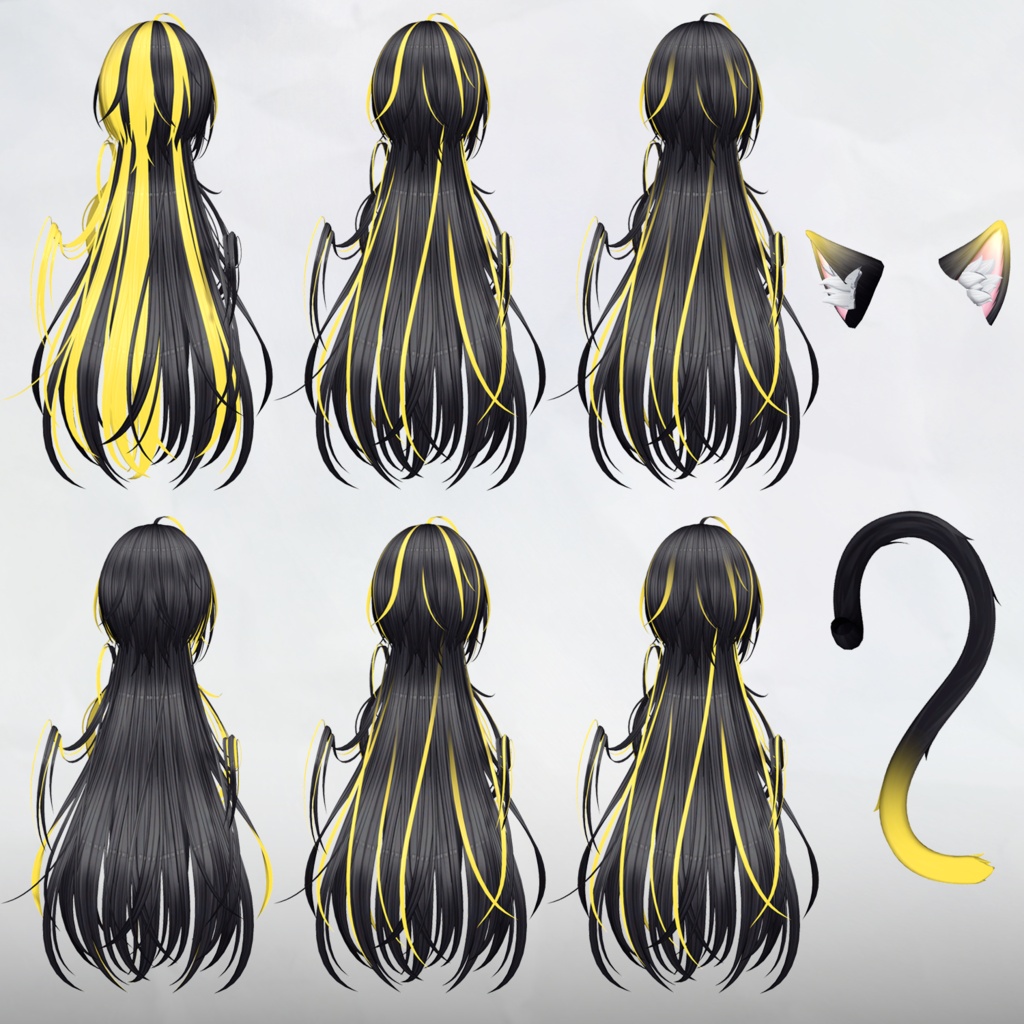 ✦。🐈⬛Nemu_Hair💕。✦_Hair mask half&highlights