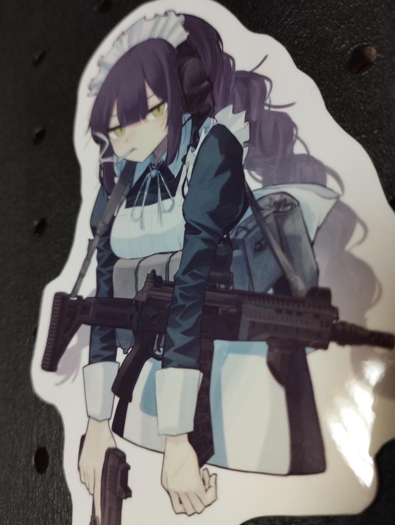 お疲れメイドステッカー