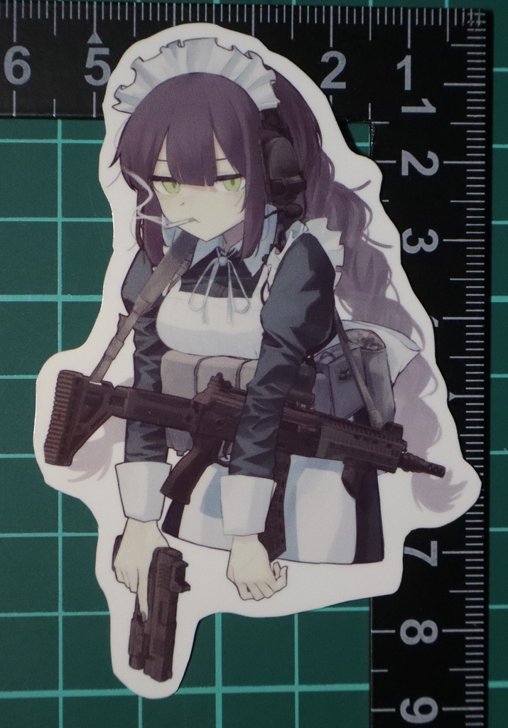 お疲れメイドステッカー
