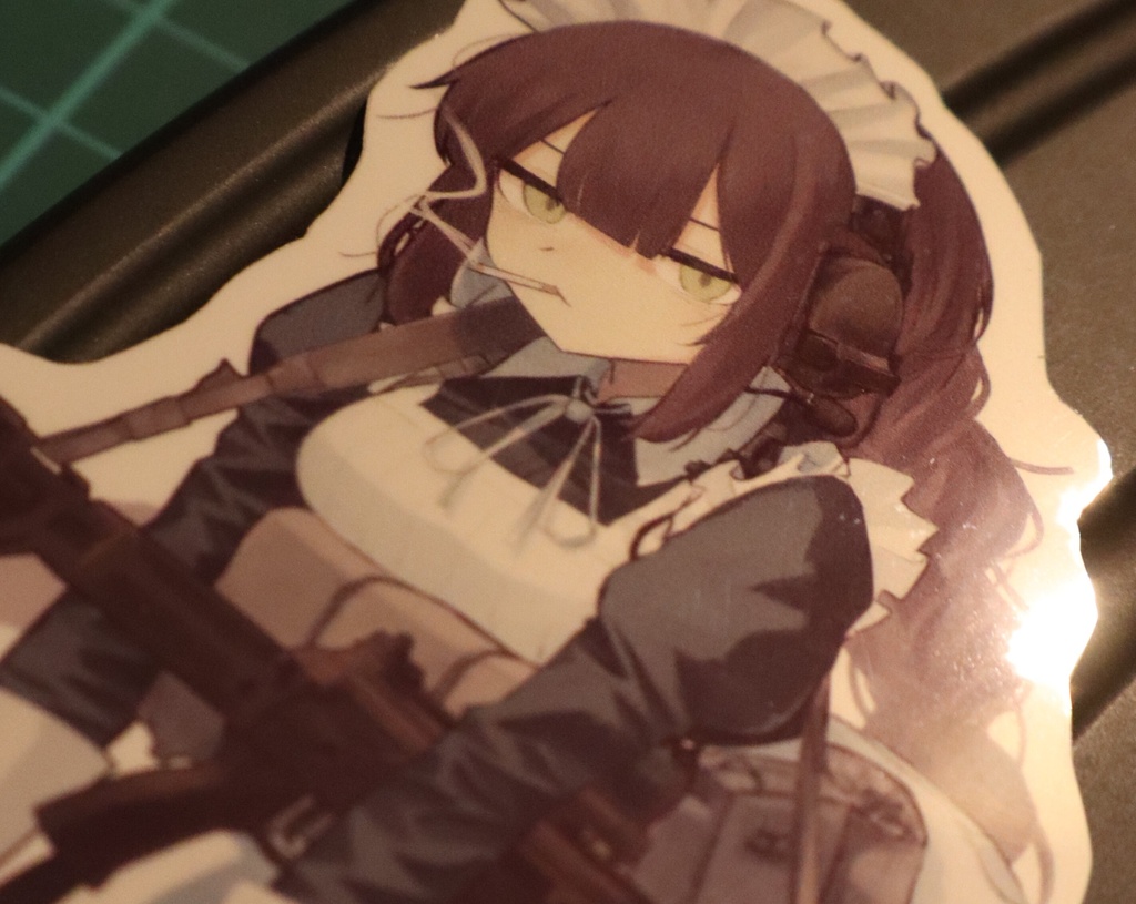 お疲れメイドステッカー