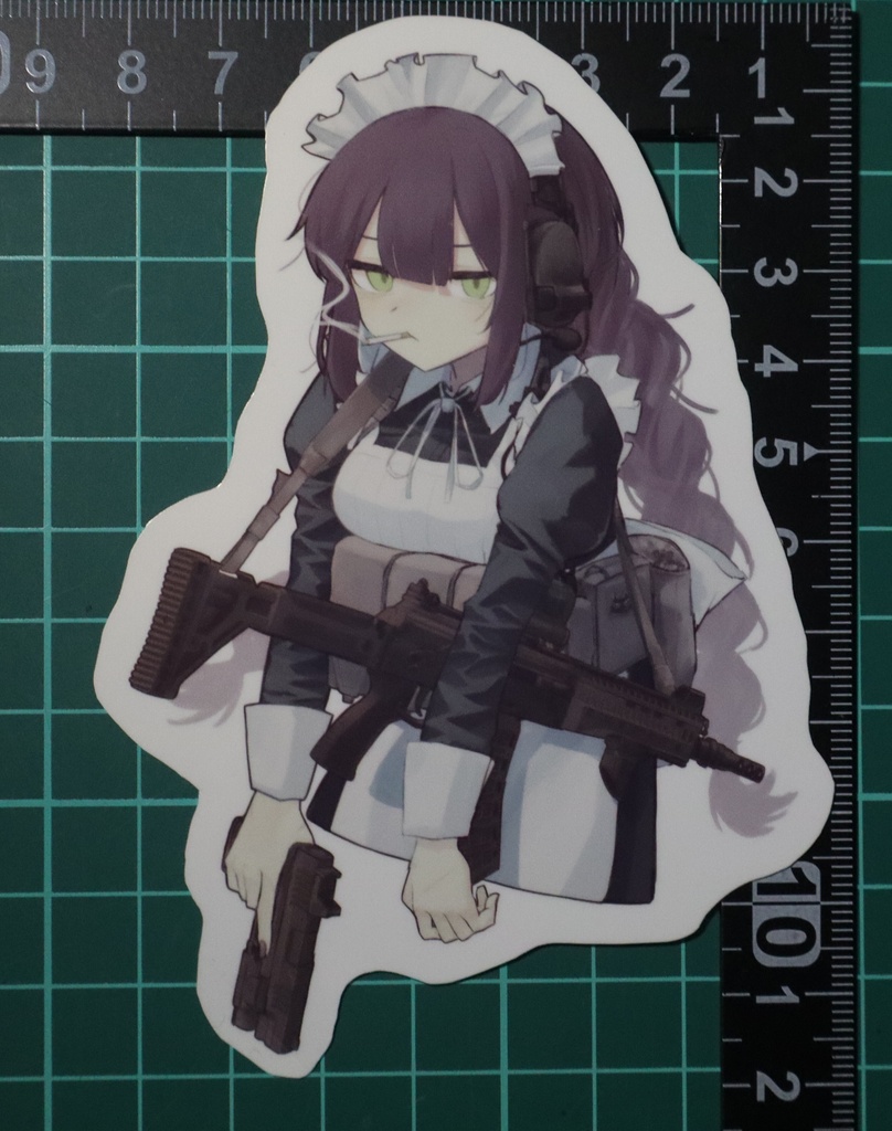 お疲れメイドステッカー