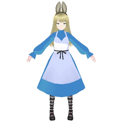 【VRoid】オリジナル3Dモデル「Mia」【うさぎメイド】