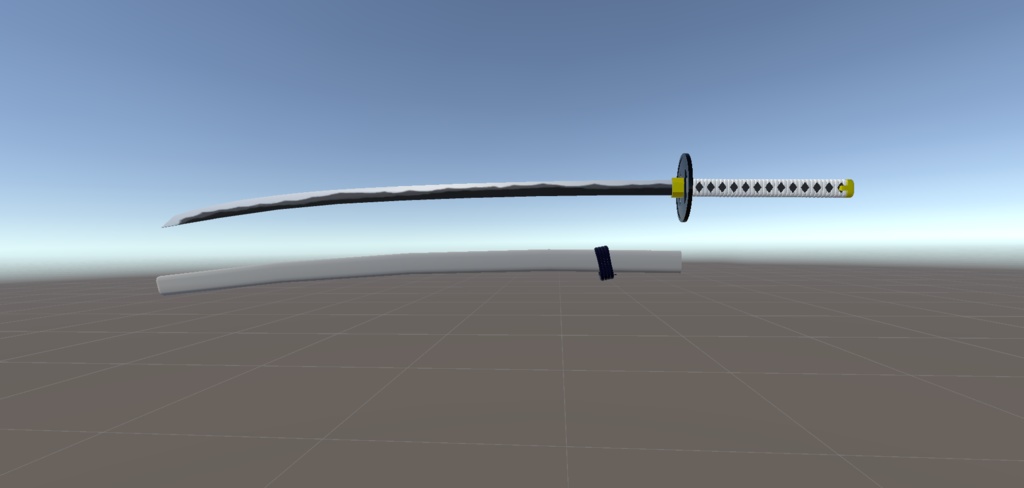 【VRC想定】日本刀 「雪國」【ModularAvatarギミック付】