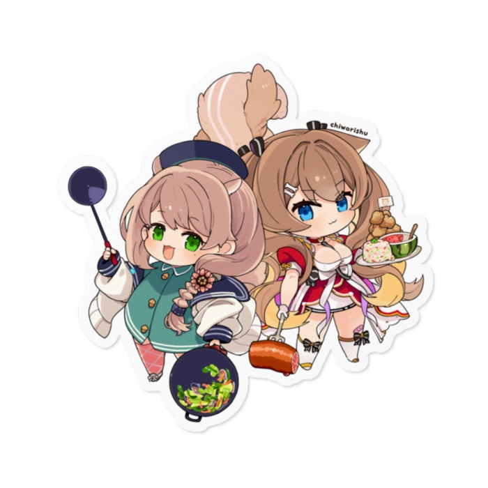 【受注生産】ちわりしゅアクリルスタンド&シールセット【2周年記念】