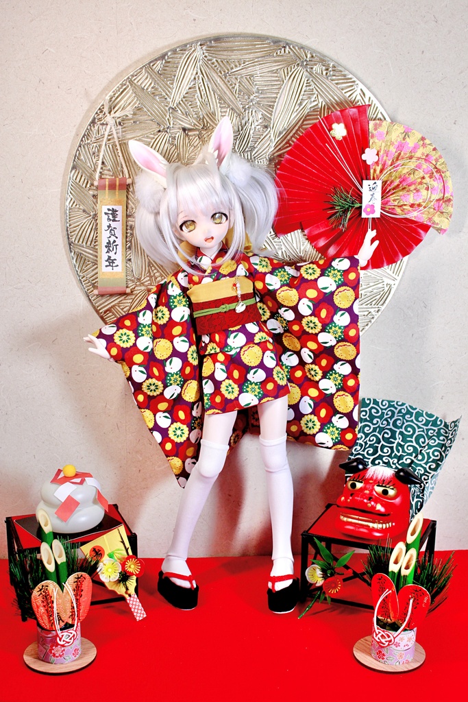 【MDD/S胸】雪うさぎの着物