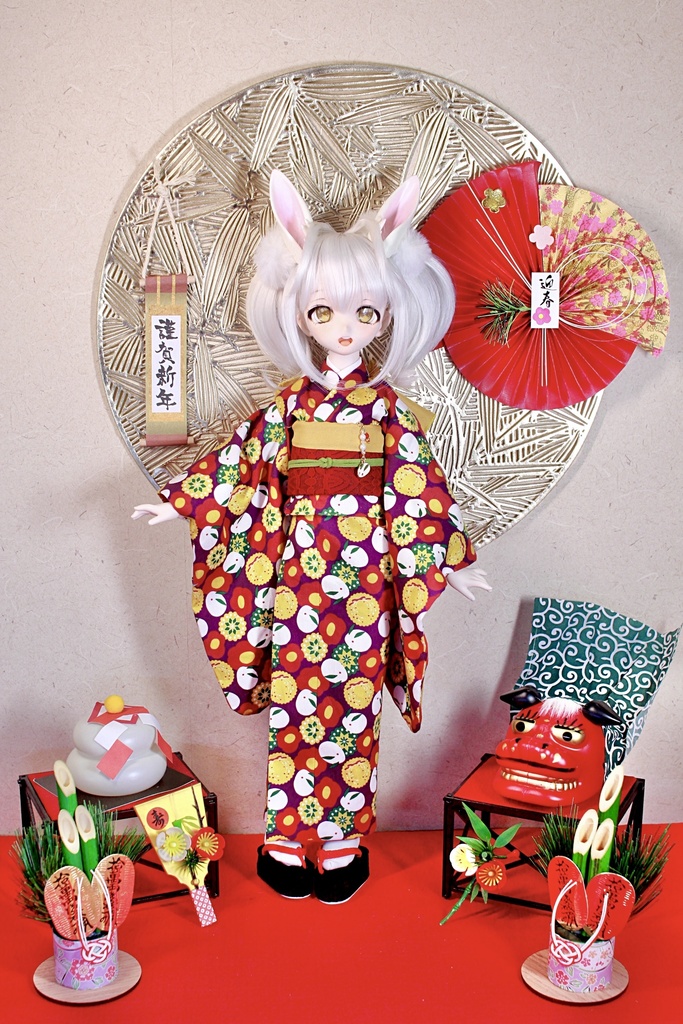 【MDD/S胸】雪うさぎの着物