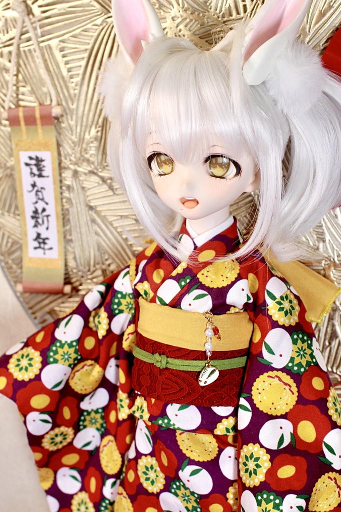 【MDD/S胸】雪うさぎの着物