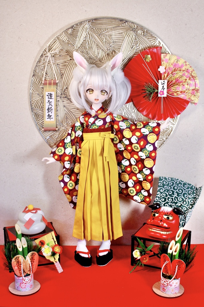 【MDD/S胸】雪うさぎの着物